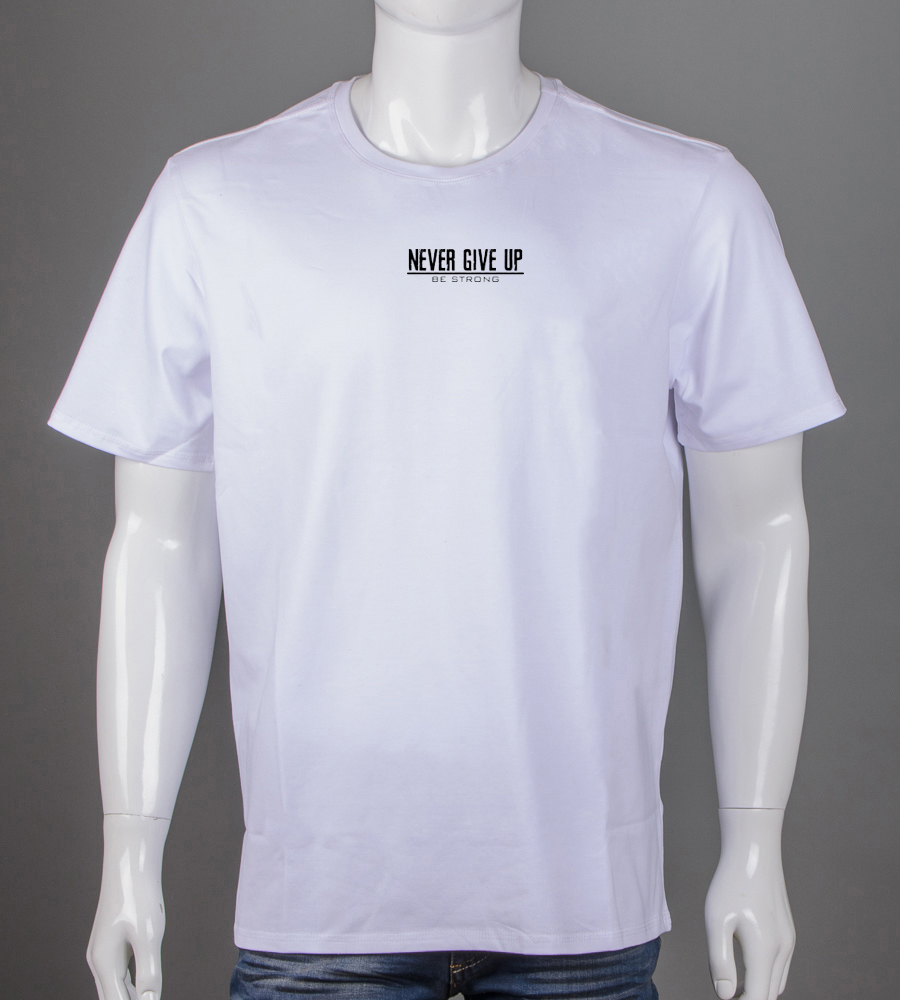Футболка батал Never Give Up 2422б (Уп.4шт 3XL,4XL), Білий 1