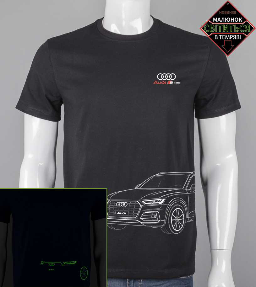 Футболка чоловіча Audi 2625м (Уп.4шт M-XXL), Чорний 1