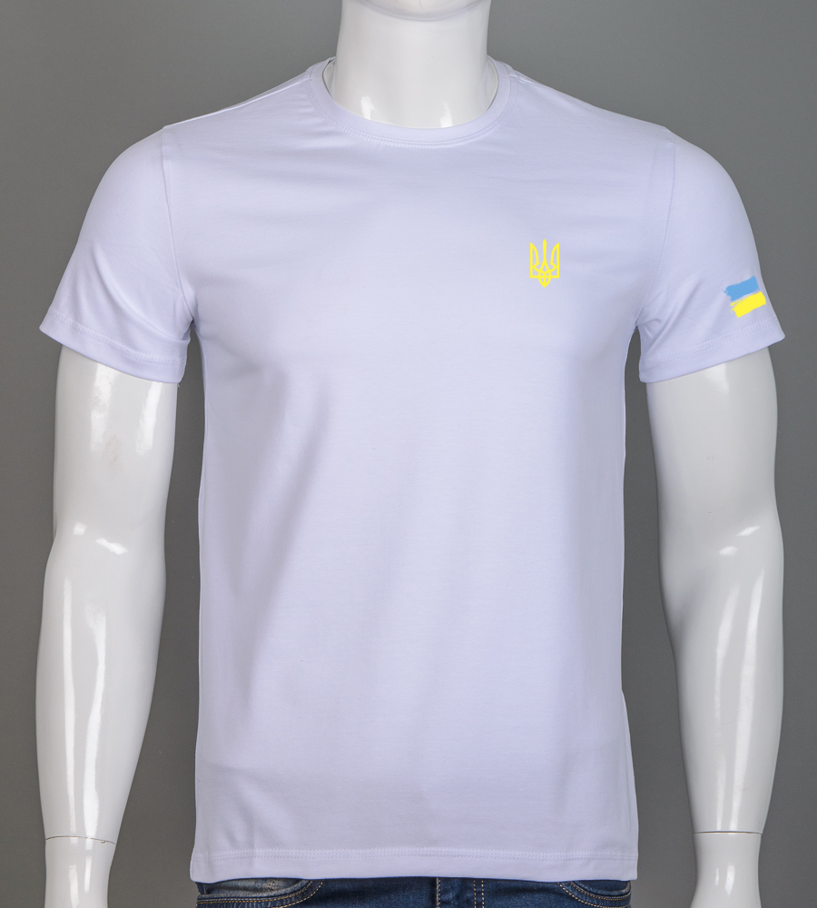 Футболка чоловіча Тризуб UA 2306м (Уп.4шт M-XXL), Білий 1