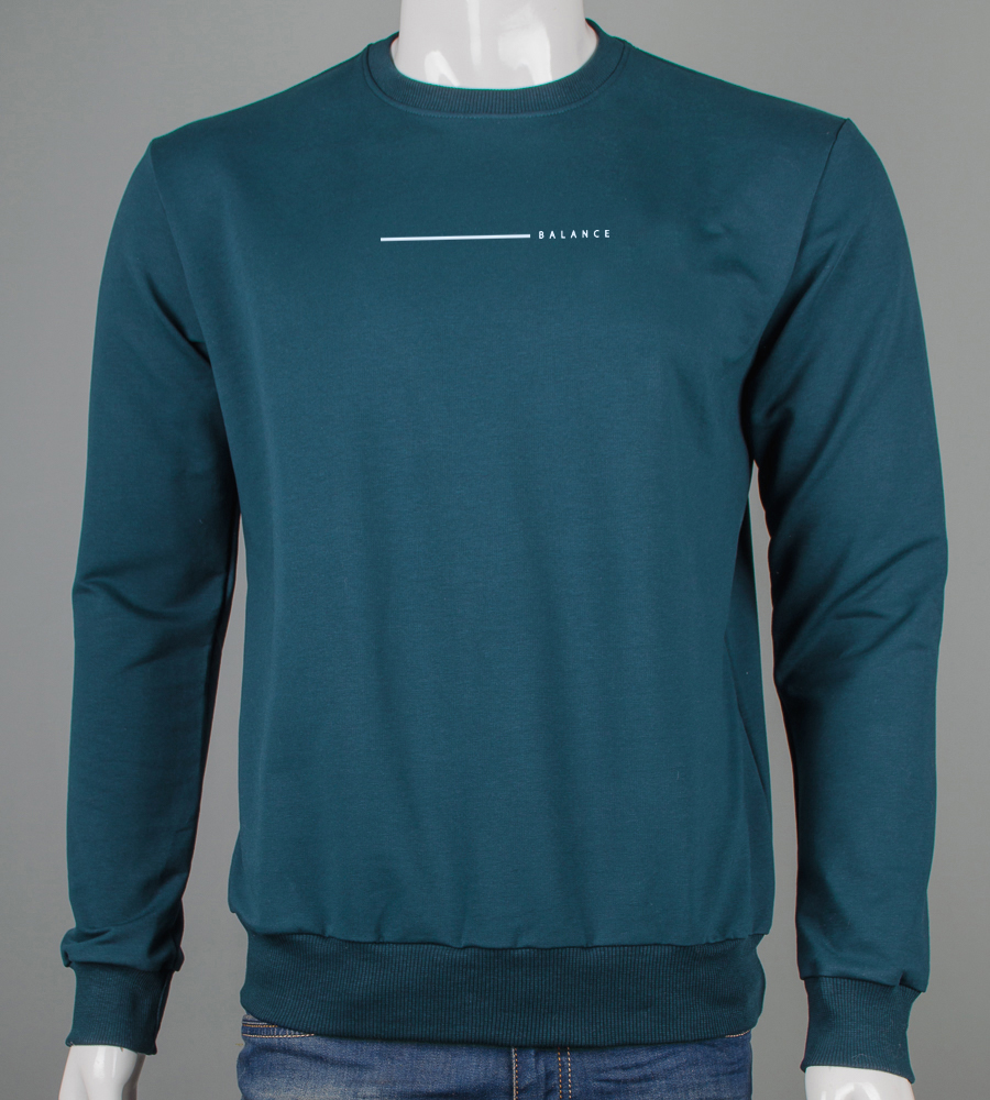 Світшот батал двонитка Balance 7623б (Уп.4шт 3XL,4XL), Петроль 1