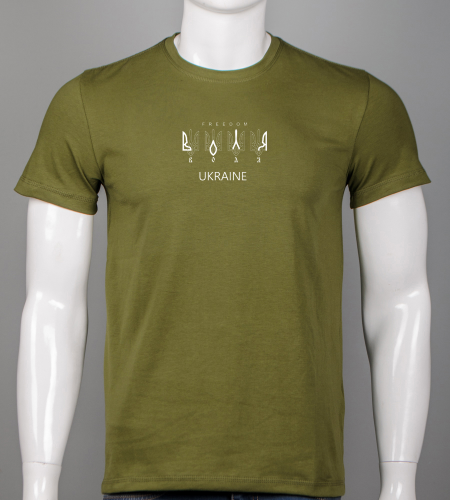 Футболка чоловіча Воля 2307м (Уп.4шт M-XXL), Хакі 1