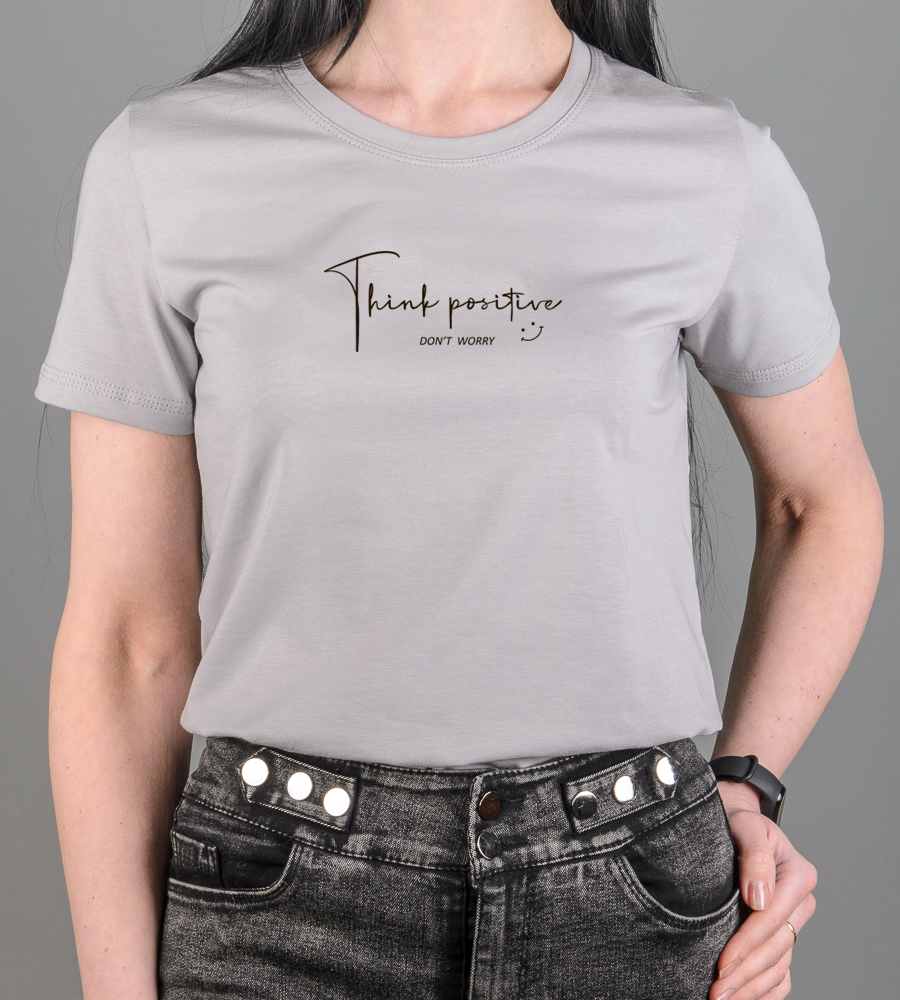 Футболка жіноча Think Positive 2314ж (Уп.4шт M-XXL), Світло-сірий 1