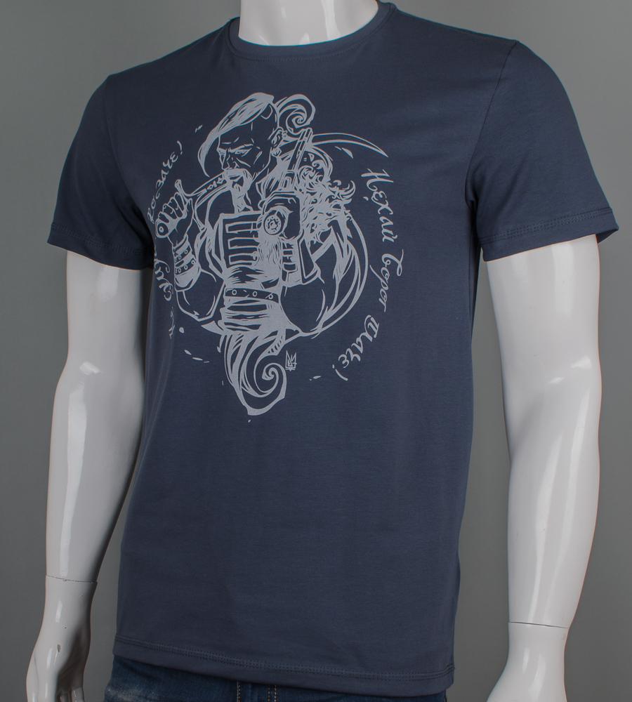 Футболка чоловіча Козак 2503м (Уп.4шт M-XXL), Графіт 1