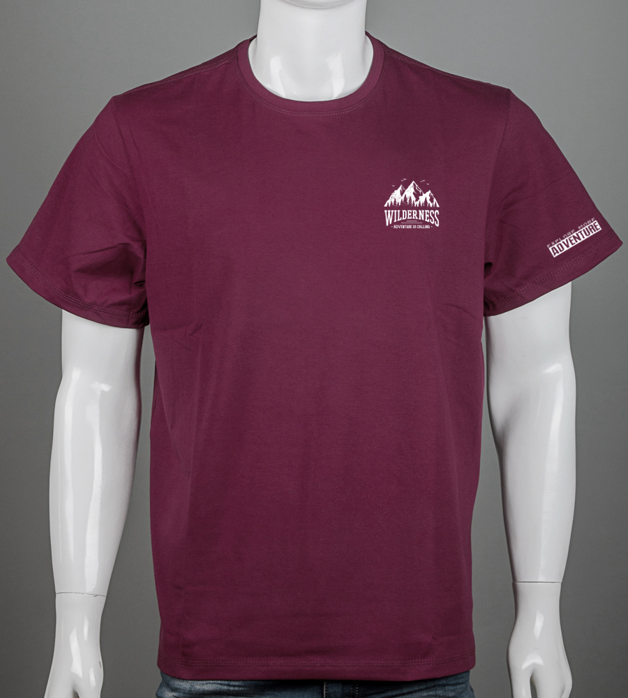 Футболка батал Wilderness 2405б (Уп.4шт 3XL,4XL), Марсала 1