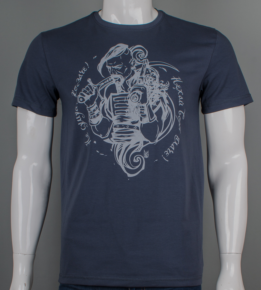 Футболка чоловіча Козак 2503м (Уп.4шт M-XXL), Графіт 2