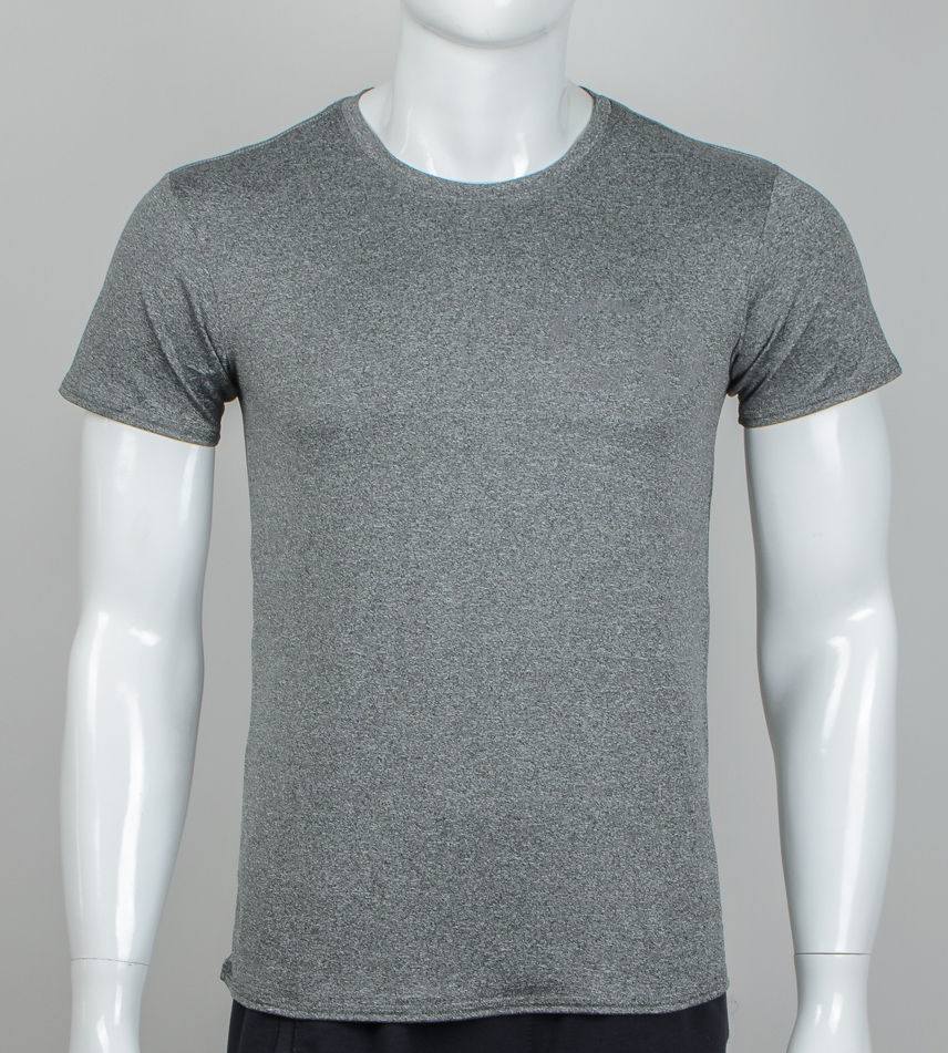 Футболка чоловіча Однотонна Св.Сірий меланж 2300м,  (1шт),  1