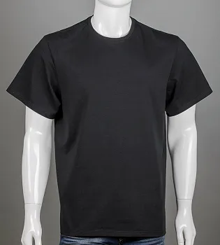 Футболка батал Однотонна Чорний 2300б,  (1шт), 3XL
