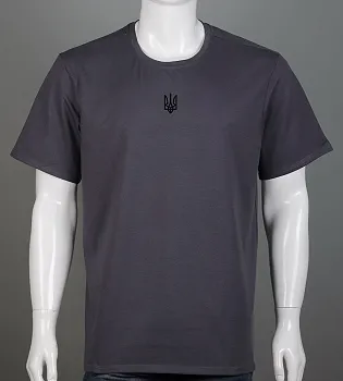 Футболка батал Тризуб 2401б (Уп.4шт 3XL,4XL), Графіт