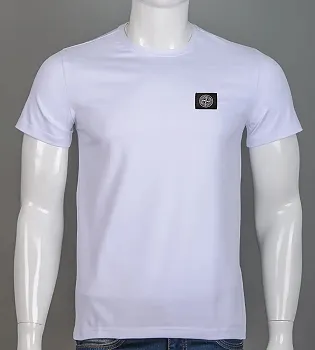 Футболка чоловіча 2409м Нашивка (Уп.4шт M-XXL), Білий