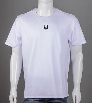 Футболка батал Тризуб Білий 2301б,  (1шт), 5XL