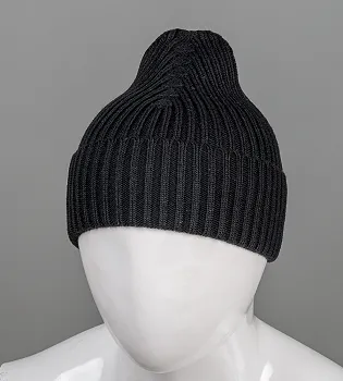 Демісезонна в'язана шапка (С2212), Чорний