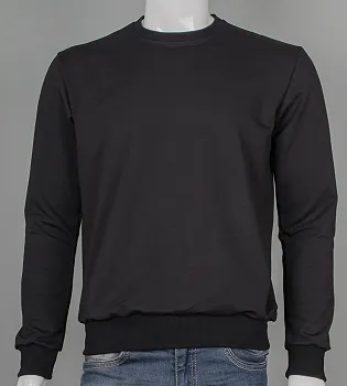 Світшот двонитка Однотонна Чорний 7300с,  (1шт), L