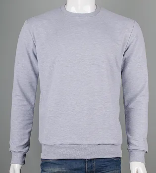 Світшот чоловічий Однотонний 7300с (Уп.4шт M-XXL), Св.Сірий меланж