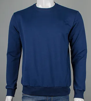 Світшот батал двонитка Однотонна Темно-синій 7300б,  (1шт), 4XL