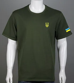 Футболка батал Тризуб UA 2306б (Уп.4шт 3XL,4XL), Хакі