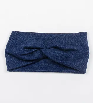 Пов'язка на голову "Чалма" Ангора (20215), Темно-синій