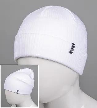 Подовжена шапка носок з вибіркою (m10), Білий