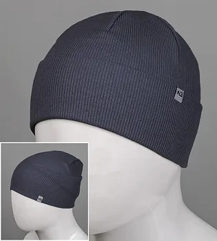 Шапка-носок трикотажна Рубчик без підкладки (18005), Графіт