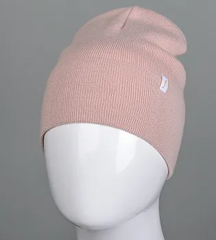 Демісезонна в'язана шапка (С2211), Пудра