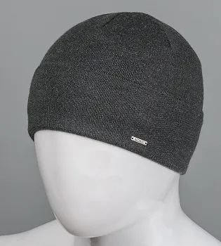 Шапка чоловіча з відворотом (172912), Антрацит