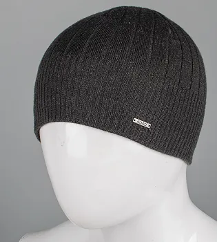 Чоловіча в'язана шапка на флісі Nord (231201), Графіт