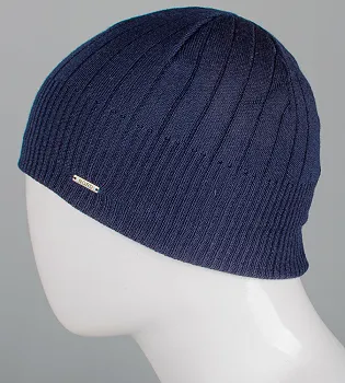 Чоловіча в'язана шапка на флісі Nord (231201), Темно-синій