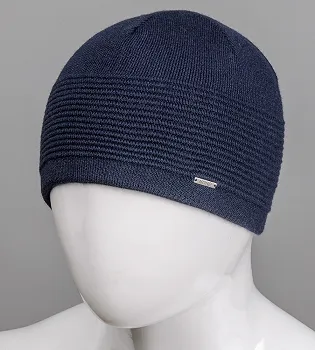 Чоловіча в'язана шапка на флісі Nord (Diligo), Темно-синій