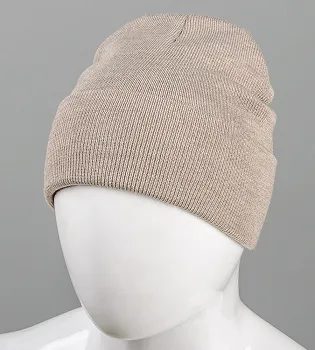 Базова шапка з відворотом на флісі (23206), Пісочний