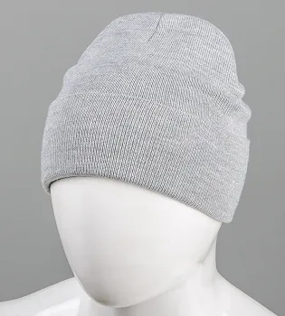 Базова шапка з відворотом на флісі (23206), Св.Сірий меланж