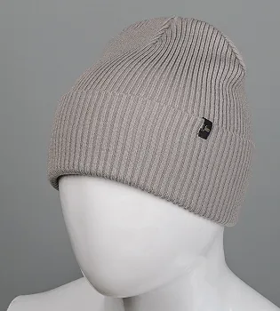 Кашемірова шапка з відворотом (С2305), Капучино