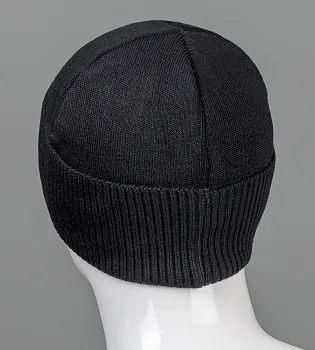 Шапка чоловіча з відворотом (C2104), Чорний