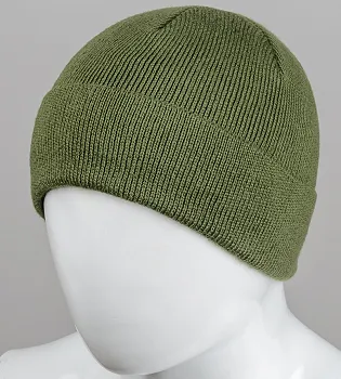 Шапка чоловіча з відворотом повний фліс (Ded22), Хакі