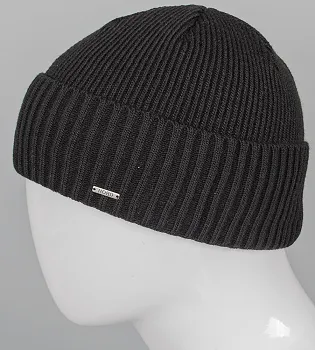 Шапка чоловіча з відворотом (240720), Чорний