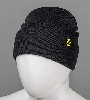 Подвійна з відворотом без підкладки Остін Тризуб, Чорний