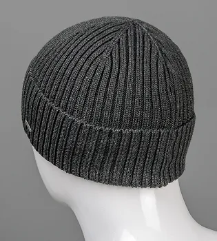 В'язана шапка з відворотом (210706), Антрацит