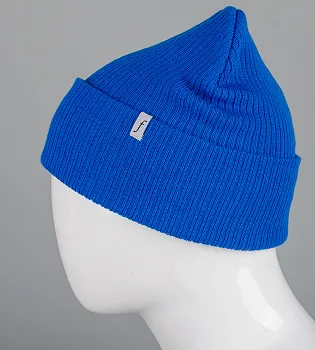 Подвійна шапка з відворотом "Рубчик" (23202), Електрик