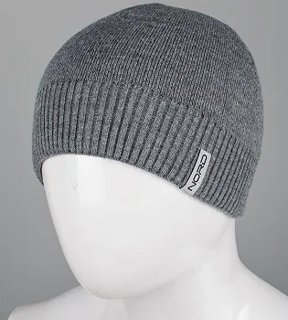 Шапка чоловіча 4-кл. без відвороту (С2213), Сірий меланж