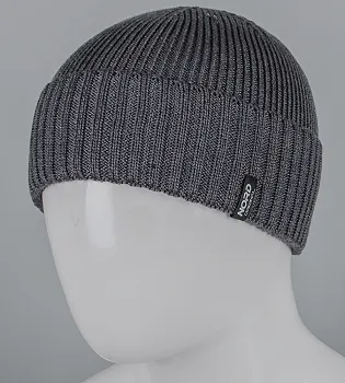 В'язана збавочна шапка "Бавовна" з відворотом (250711) , Антрацит