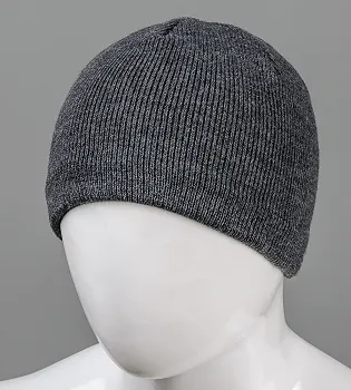 Шапка чоловіча повний фліс, Т.Сірий меланж