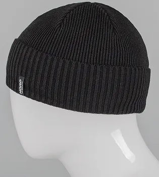 В'язана шапка з відворотом на флісі Nord (251252), Чорний