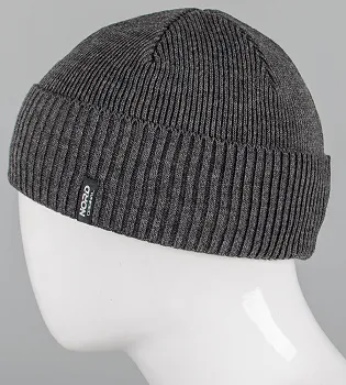 В'язана шапка з відворотом на флісі Nord (251252), Антрацит