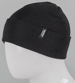 Подвійна чоловіча шапка з відворотом Nord, опт (251210) , Чорний