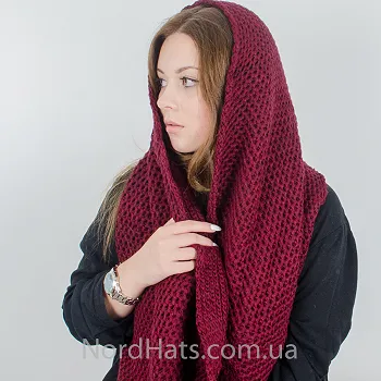 Снуд в'язаний,"Ажур", Марсала