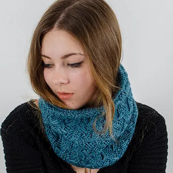 Баф в'язаний двосторонній "Інді", Смарагдовий