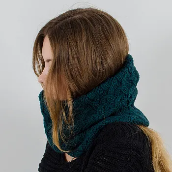 Баф в'язаний двосторонній "Інді", Темно-зелений