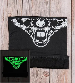Баф трикотажний Світлячок Вовк, Чорний