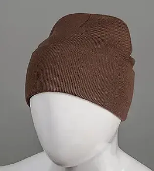 Базова подвійна шапка з відворотом (23205), Коричневий