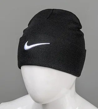 Шапка молодіжна з вишивкою Ne (m33), Чорний