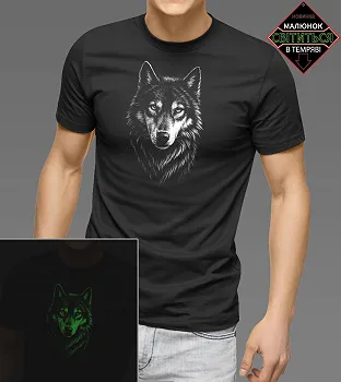 Футболка чоловіча Вовк 2608м (Уп.4шт M-XXL), Чорний