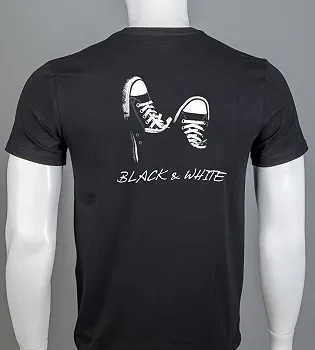 Футболка чоловіча Black White 2604м (Уп.4шт M-XXL), Чорний